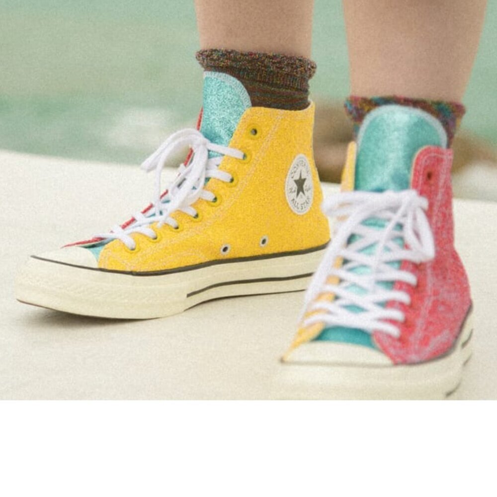 JW Anderson x Converse Chuck 70 Hi Glitter Pack Barbados Cherry Sneakers SZ 10